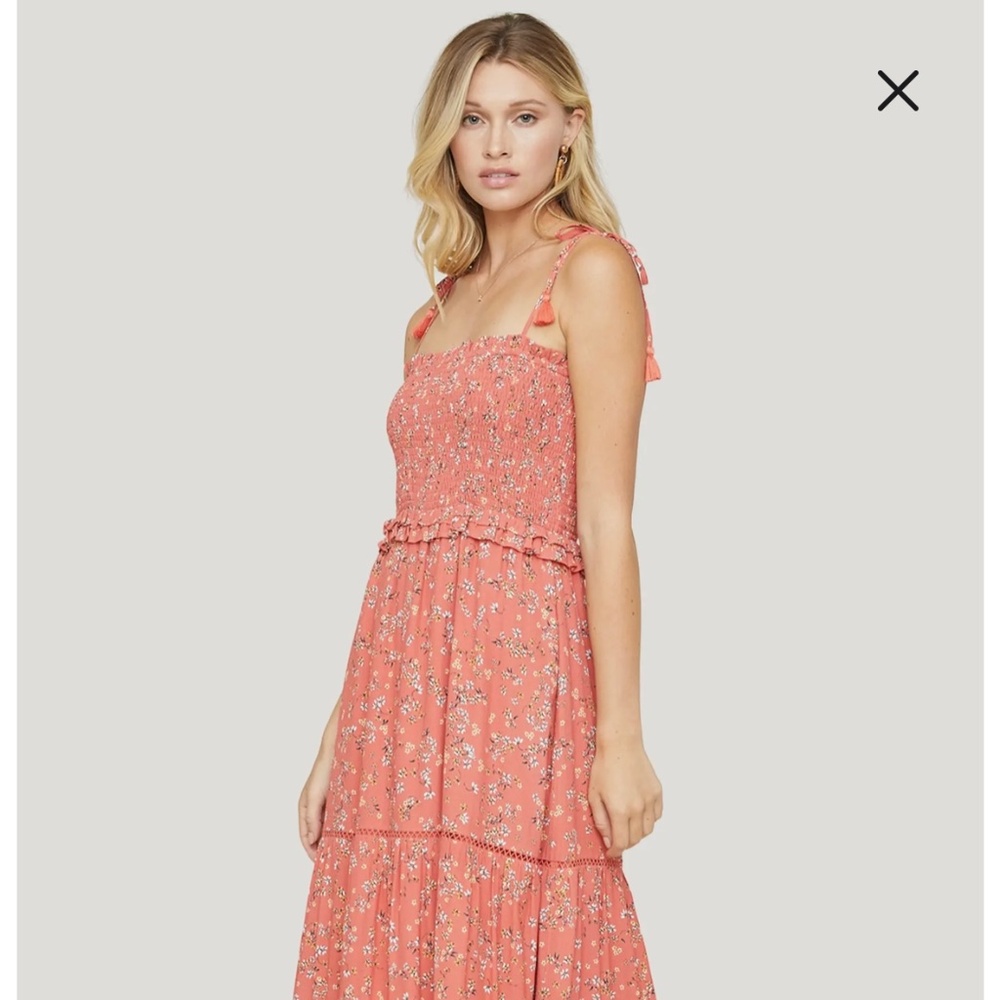 Lost + Wander Everyday Adventures Tie Shoulder Maxi Dress - Coral